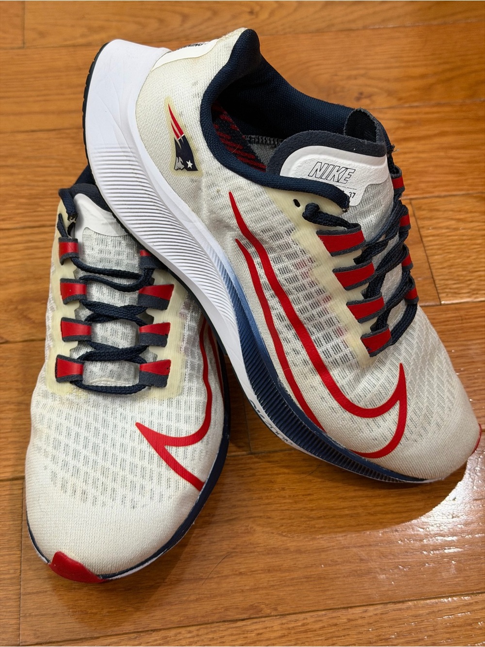 New England Patriots Nike Air Zoom Pegasus 37 Shoes CZ5456-100 4.5Y/6 Women’s